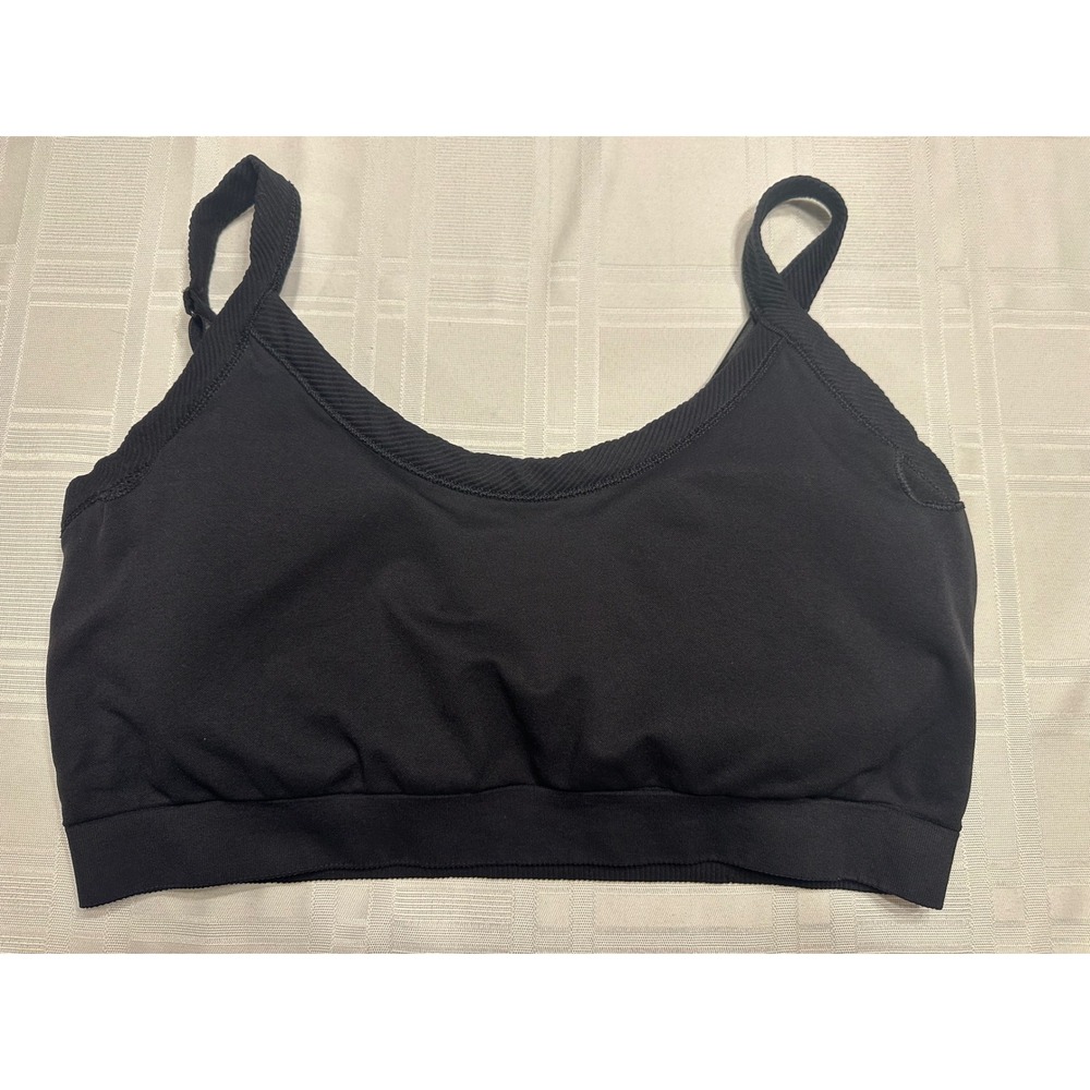 Old Navy Sports Bra Womens 4X Black Active Seamless Light Support Adjustable